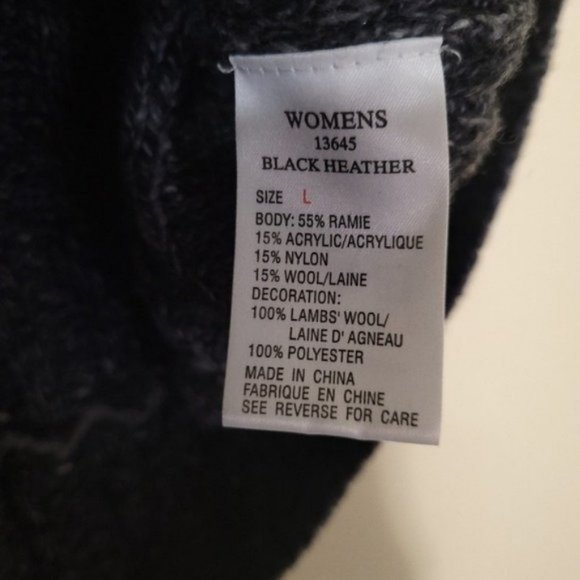 Woolrich Ramie Lambswool Blend Black Heather Zip Vest - Picture 6 of 6